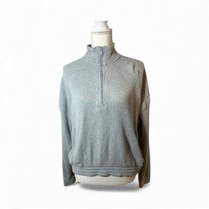 Aerie Quarter Zip Waffle Knit Sweater.